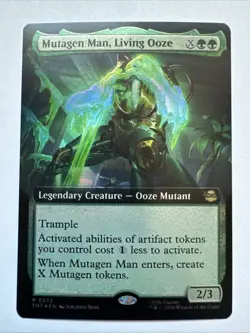 Mutagen Man, Living Ooze (Extended Art) Rare MTG Ninja Turtles Regular - Image 1