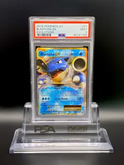 2016 Pokemon XY Evolutions Blastoise EX 21/108 PSA 9 MINT - Image 1