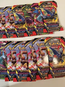 Pokemon TCG PHANTASMAL FLAMES Sleeved Booster Packs New Sealed Lot of 12 Packs - Image 5