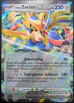Hops Zacian EX 111/159 Reisegefahrten Deutsch Pokemon - Image 1