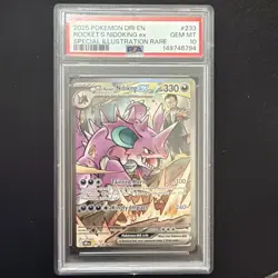 Pokemon TCG Team Rockets Nidoking EX 233/182 Destined Rivals PSA 10 Gem Mint - Image 1