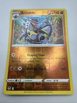 ARMALDO 096/195 - REVERSE HOLO - SILVER TEMPEST - POKEMON TCG - NEAR MINT - Image 1