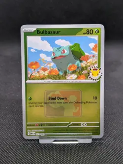 Pokemon Bulbasaur 001/132 Mega Evolution 30th Pokemon Day Stamped Promo NM/M - Image 1