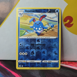 Pokemon TCG Azumarill Rare Reverse Holo 059/264 SWSH08 Fusion Strike 120 HP - Image 1