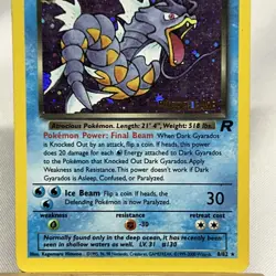 Carte Pokemon Wizard Set Rocket Dark Gyarados Stamp Prerelease / Etat Good ENG - Image 3