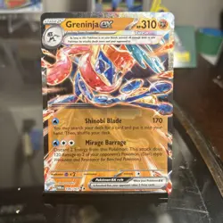 Pokemon Greninja ex 106/167 Twilight Masquerade Mint Full Art, Double Rare TCG - Image 1
