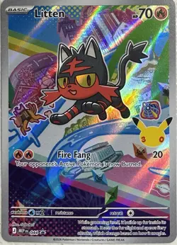 Pokemon TCG Litten 044 Pokemon Promos Promo Holo EN HP 70 Basic Fire - Image 1
