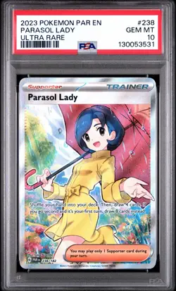 2023 POKEMON PAR EN-PARADOX RIFT #238 PARASOL LADY ULTRA RARE PSA 10 - Image 1