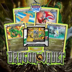 Pokemon Dragon Vault 3-Pack Blister TCG Live PTCGL Code - Image 1