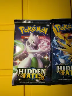 🔥 Pokemon S&M Hidden Fates 3 Booster Packs TCG New Factory Sealed - Image 2