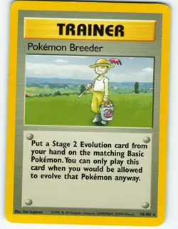 Pokemon Breeder - 76/102 Base Set - Pokemon TCG - 1999 - Image 1