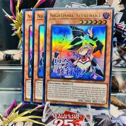 3x Yugioh Playset Nightmare Apprentice (Alt Art) RA05-EN135 Ultra Rare Near Mint - Image 1