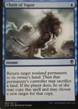Chain of Vapor Commander 2016 MTG NM Regular Ships Double Sleeved With Tracking - Image 1