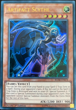 Artifact Scythe - BLHR-EN078 Ultra Rare 1st Edition YuGiOh TCG Card - Image 1