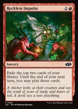 x1 Reckless Impulse NM, MTG Foundations - Jumpstart - Image 1