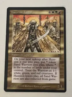 Magic the Gathering MTG Legends Hazezon Tamar NM- (Beta Bob) - Image 1