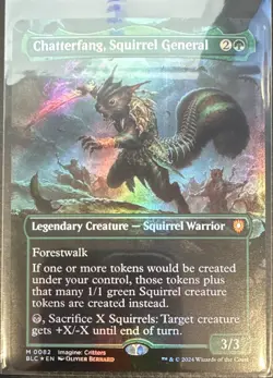 Magic: The Gathering Chatterfang, Squirrel General Mythic Foil 0082 Borderless - Image 1