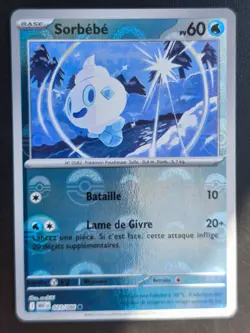 Carte Pokemon Sorbebe 027/086 POKEBALL REVERSE EV10.5 WHT FR NEUVE - Image 1