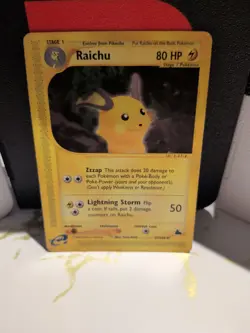 Pokemon Card Skyridge Raichu 27/144 E-Series Pokemon Regular Non Holo Rare Eng - Image 1