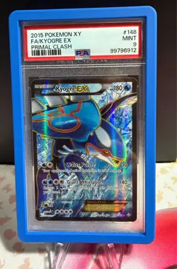 KYOGRE EX - FULL ART #148 PSA 9 POKEMON XY PRIMAL CLASH 2015 - Image 1