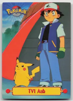 TV1 Ash - 1999 Topps TV Animation - DE - EXC - Pokemon - Image 1