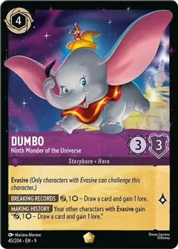 Dumbo Ninth Wonder of the Universe 45/204 Fabled Disney Lorcana - Image 1
