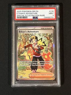 Pokemon TCG Destined Rivals 236/182 Ethan's Adventure - PSA 9 Graded Card - Image 1