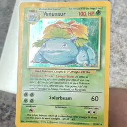 Pokemon TCG Venusaur Base Set 15/102 Holo Rare 100 HP 1999 Wizards Card - Image 1