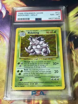 Pokemon TCG Nidoking Base Set Holo Unlimited Rare Card 11/102 - Image 1