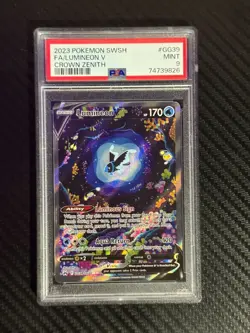 2023 POKEMON CROWN ZENITH LUMINEON V #GG39 PSA 9 Card - Image 1