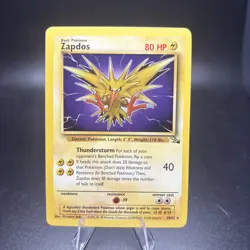 Zapdos 30/62 Fossil Unlimited Non Holo Rare Vintage Pokemon TCG Card NM -c - Image 1