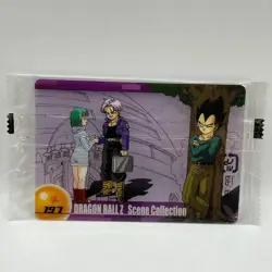 NM Vegeta Bulma Trunks 197 Dragon Ball Wafer Card Unopened DBZ Morinaga TCG #936 - Image 1