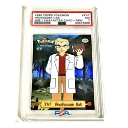 1999 Topps Pokemon Character Cards Professor Oak PSA 7 Series 1 #TV7 - Image 1