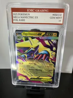 MEGA MANECTRIC EX RARE FOIL Pokemon 2025 Card GRADED 10 MINT TCG CCG - Image 1