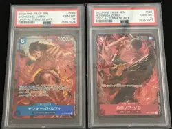 PSA 10 ONE PIECE Card Game LUFFY ZORO OP01,02-ALTERNATE ART SET From Japanese - Image 1