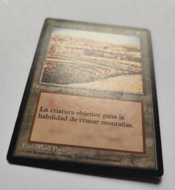 Burrowing Mtg MISPRINT. Printed with Strip Mine picture and background. Spanish - Image 5