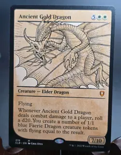 Ancient Gold Dragon (Showcase) Battle for Baldur's Gate MTG Regular Near Mint - Image 1