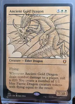 Ancient Gold Dragon (Showcase) Battle for Baldur's Gate MTG Regular Near Mint - Image 3