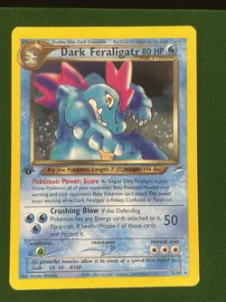 Pokemon TCG Dark Feraligatr 5/105 Neo Destiny 1st Edition Holo Rare English - Image 1