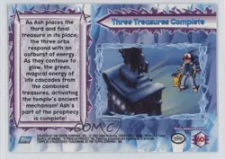 Three Treasures Complete Foilboard Topps Pokemon The Movie 2000 #60 2000 - Image 2