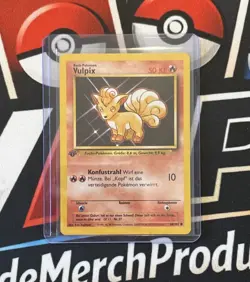 [German] Rare Vintage Pokemon Base Set 1st EDITION Vulpix 68/102 Low Pop - Image 1