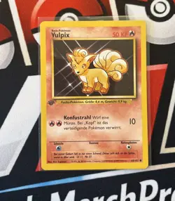 [German] Rare Vintage Pokemon Base Set 1st EDITION Vulpix 68/102 Low Pop - Image 3