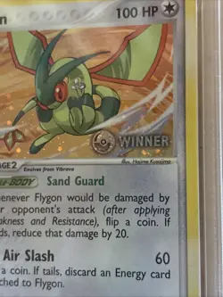 2004 POKEMON PROMO E-LEAGUE WINNER #15 FLYGON-HOLO PSA 9 SWIRL ON WINNER LOGO - Image 3