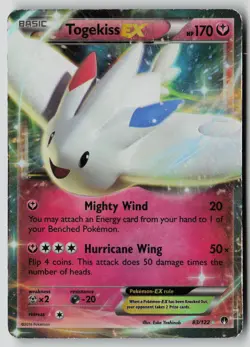 Togekiss EX 83/122 Holo EX Rare BREAKpoint Pokemon DMG - Image 1
