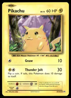 Pikachu 35/108 Common Evolutions Pokemon Near Mint - Image 1