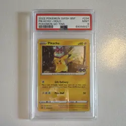 The Pokemon Company Pikachu SWSH234 SWSH Promo Holo English 2022 PSA 9 Graded - Image 1