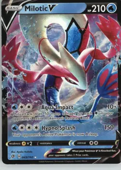 Milotic V 043/192 Holo V Rare Rebel Clash Pokemon Near Mint - Image 1