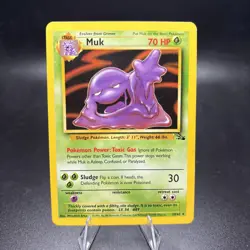Pokemon TCG Muk 28/62 Fossil Set Rare Near Mint 1999 WoTC Unlimited NM -j - Image 1
