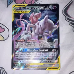 Pokemon TCG Mewtwo & Mew GX SM191 TAG TEAM Promo Holo English 2019 270 HP - Image 1