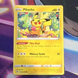 Pikachu 052/196 Sword & Shield Lost Origin Common English 2022 - Image 1